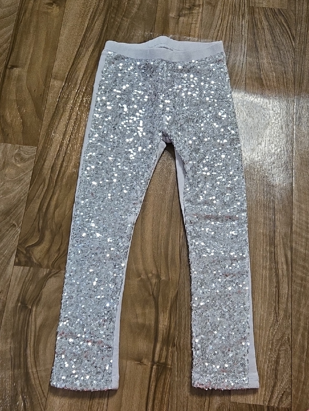 Joyfolie Silver Sequin Kids Leggings